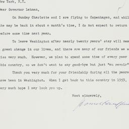 Letter: 1958 September 5