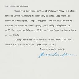 Letter: 1953 February 11