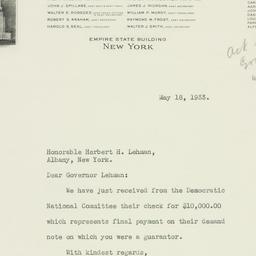 Letter: 1933 May 18