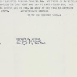 Telegram: 1962 September 6