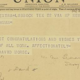 Telegram: 1942 November 23