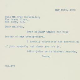 Letter: 1936 May 25
