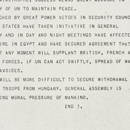 Telegram: 1956 November 11