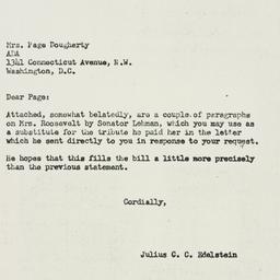 Letter: 1958 April 30