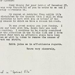 Letter: 1957 January 2