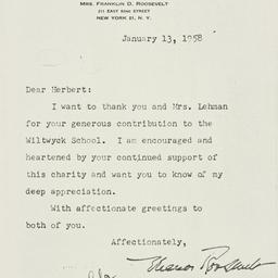 Letter: 1958 January 13