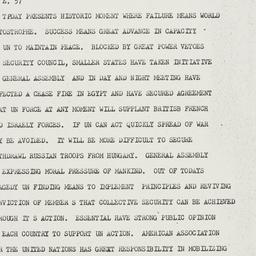 Telegram: 1956 November 12