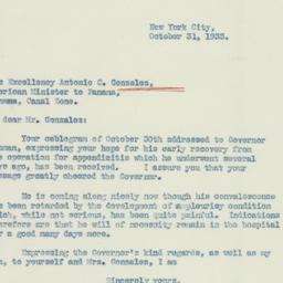 Letter: 1933 October 31