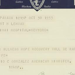 Letter: 1933 October 30
