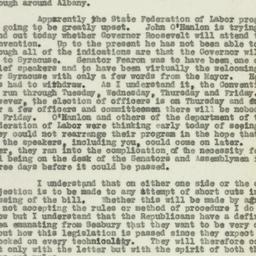 Memorandum: 1931 August 18