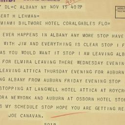 Telegram: 1934 November 19