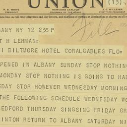 Telegram: 1934 November 12