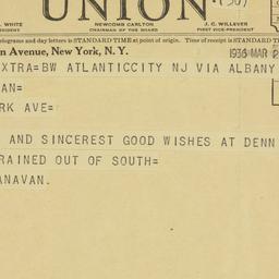 Telegram: 1936 March 28