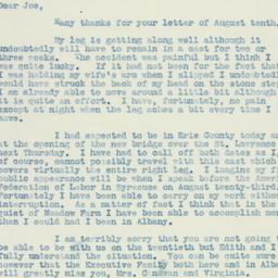 Letter: 1938 August 11