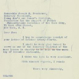 Letter: 1934 October 29