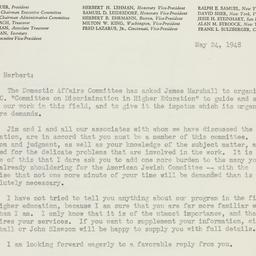 Letter: 1948 May 24