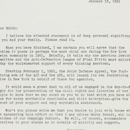 Letter: 1951 January 15