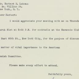 Letter: 1946 March 15