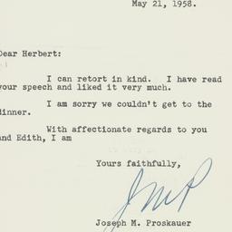 Letter: 1958 May 21