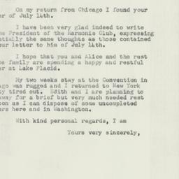 Letter: 1952 July 31