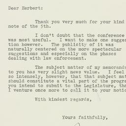 Letter: 1935 October 8