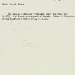 Telegram: 1956 May 14