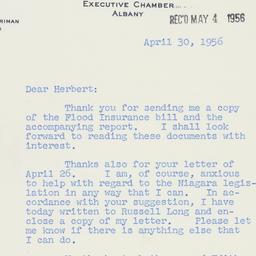 Telegram: 1956 April 30