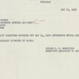 Telegram: 1956 May 15