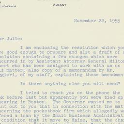 Invitation: 1955 November 22