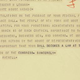 Telegram: 1956 May 11