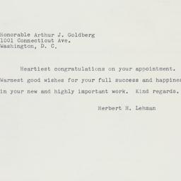 Telegram: 1960 December 16
