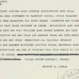 Telegram: 1950 September 6