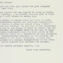 Letter: 1960 June 29