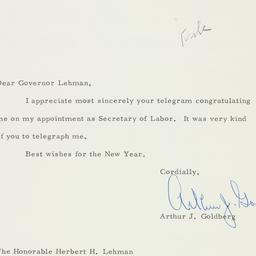 Letter: 1960 December 30