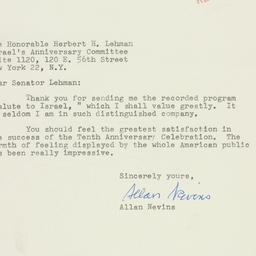 Letter: 1958 May 29
