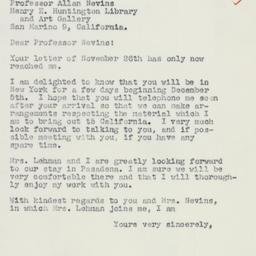 Letter: 1958 December 3