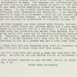 Letter: 1958 August 21