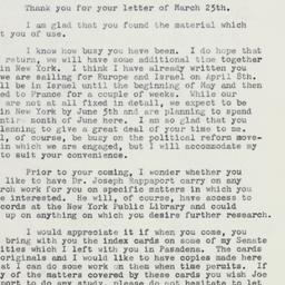 Letter: 1959 April 6