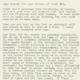 Letter: 1957 March 12