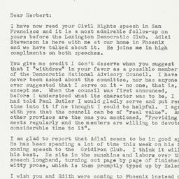 Letter: 1957 March 4