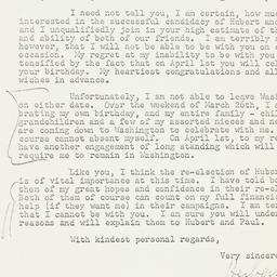 Letter: 1954 March 20