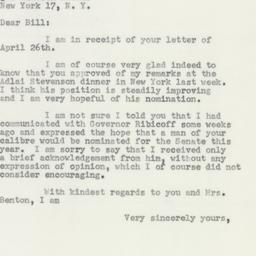 Letter: 1956 May 7