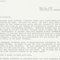 Letter: 1957 May 14