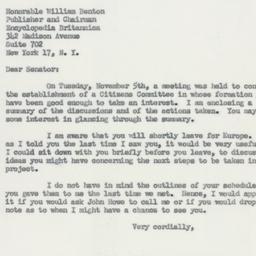 Letter: 1953 November 9