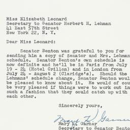 Letter: 1957 July 5
