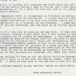 Letter: 1957 September 15