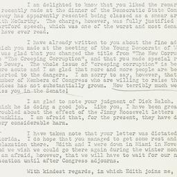 Letter: 1954 February 21