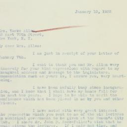 Letter: 1933 January 10