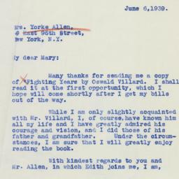 Letter: 1939 June 6