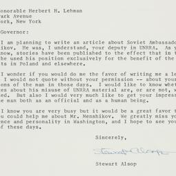 Letter: 1958 May 7